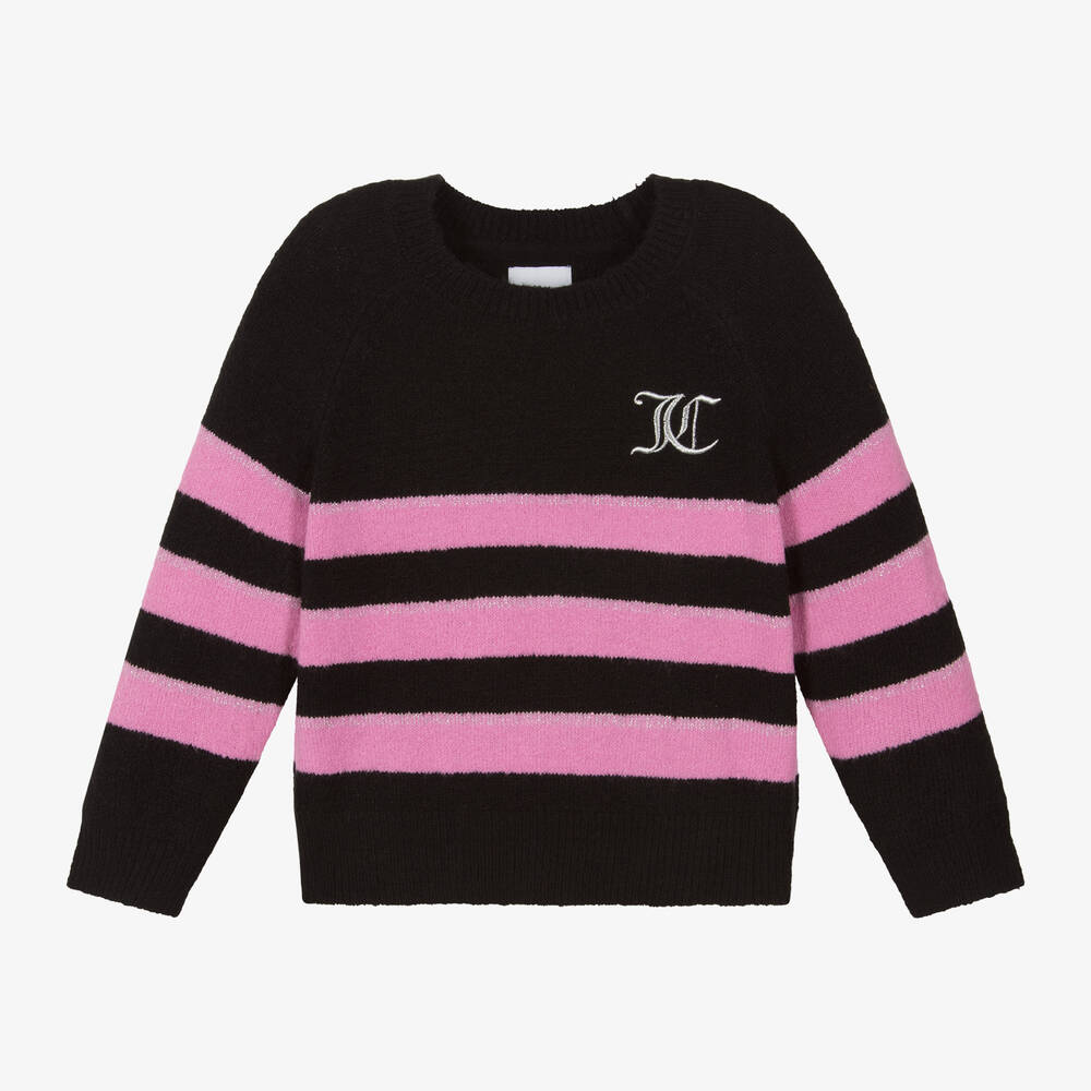 Black and pink striped sweater hotsell