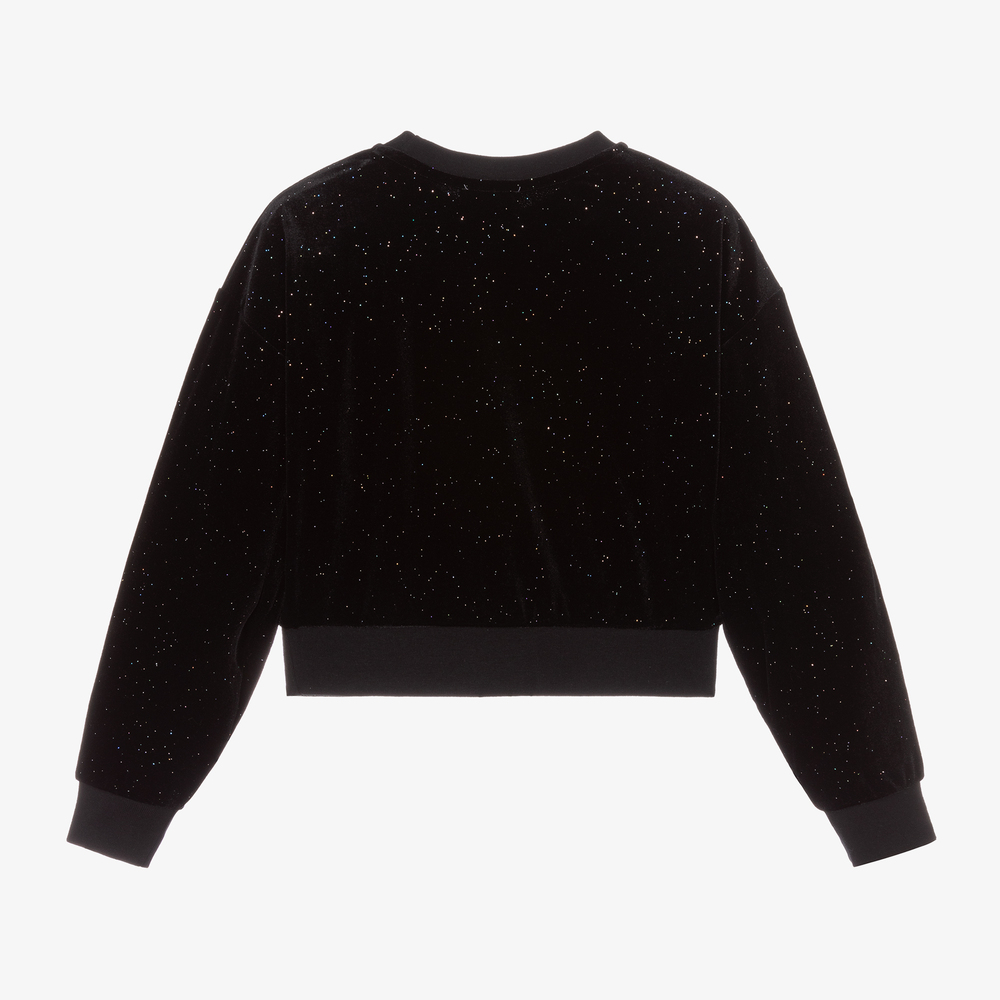 Juicy Couture-Черный велюровый свитшот для девочек | Childrensalon Outlet