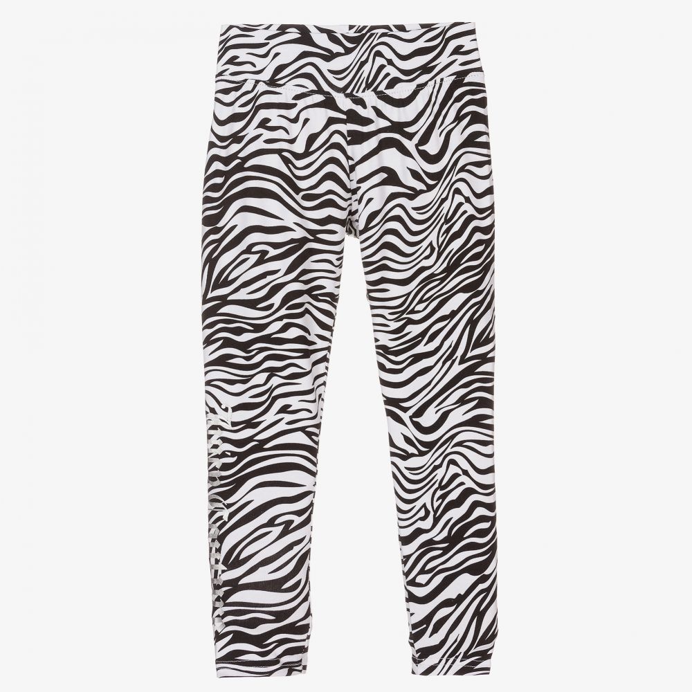 Juicy Couture - Schwarze Leggings mit Zebra-Print (M) | Childrensalon