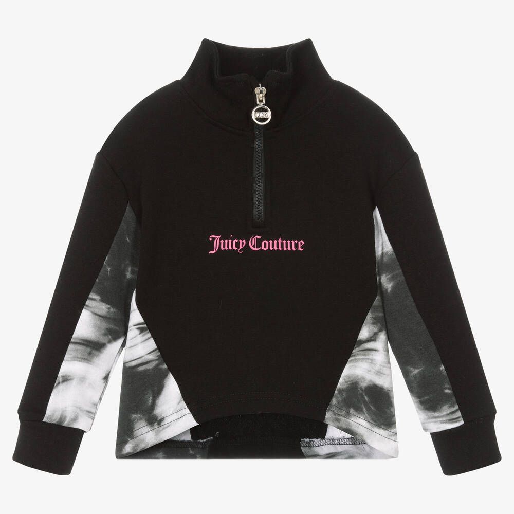 Juicy Couture - Girls Black Zip-Up Sweatshirt | Childrensalon