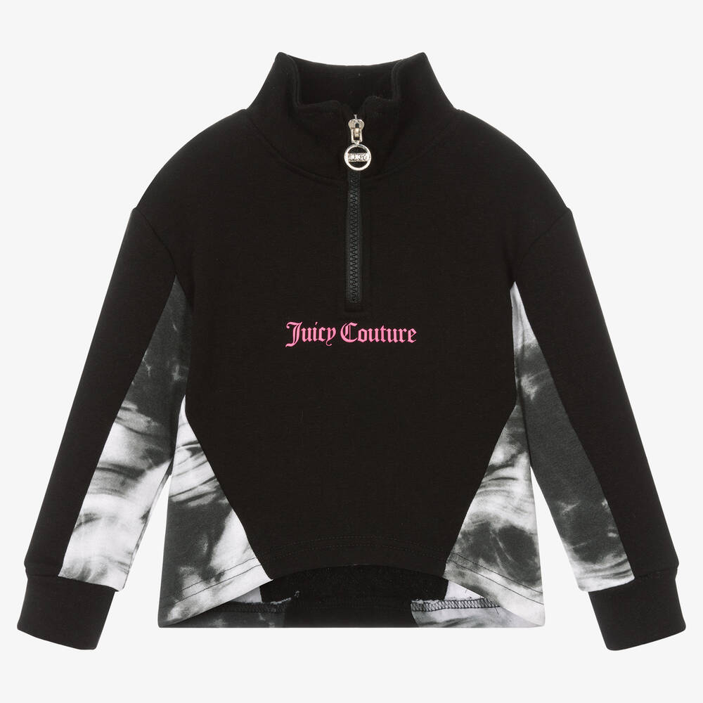 Girls Black Zip Up Sweatshirt