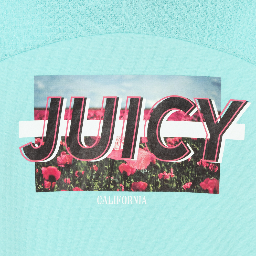 Juicy Couture-Girls Blue Cotton Hoodie | Childrensalon Outlet