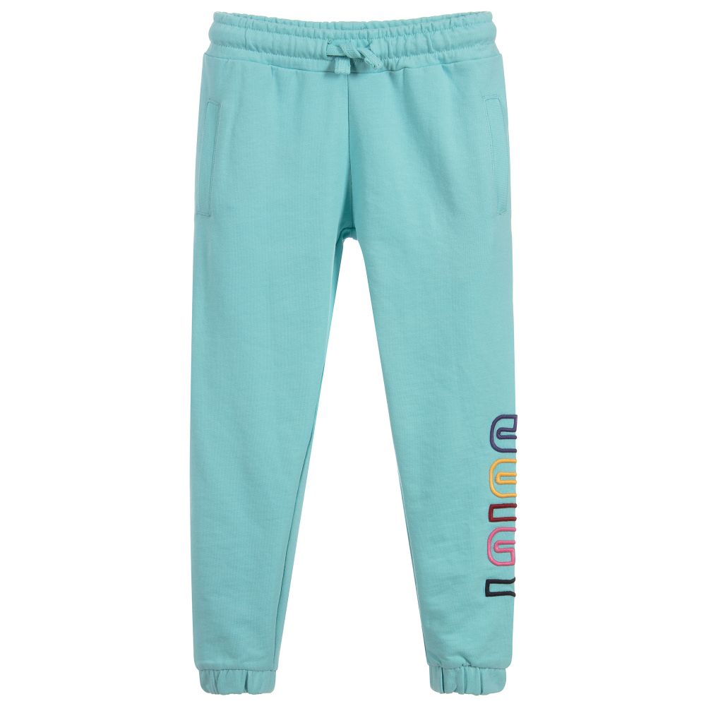 Juicy Couture - Girls Blue Cotton Joggers | Childrensalon