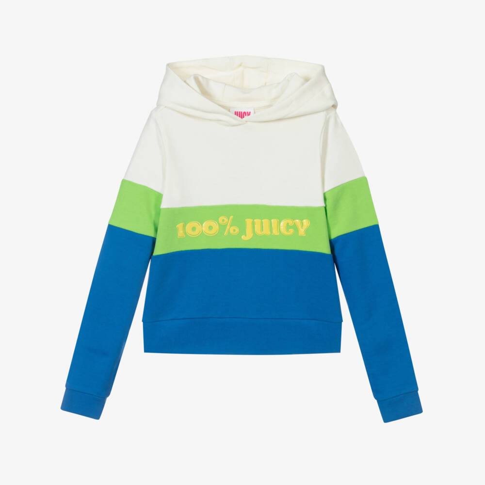 Juicy Couture-Girls Blue Logo Hoodie | Childrensalon Outlet