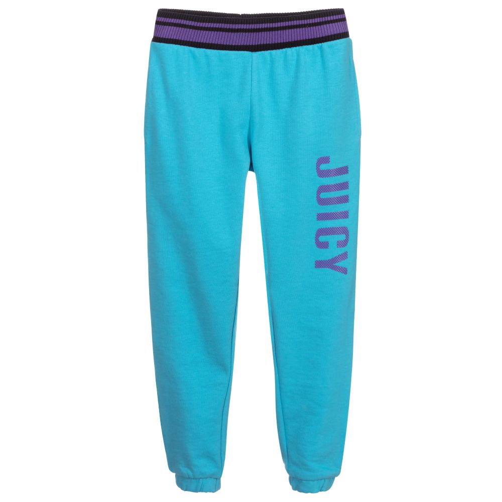 Juicy Couture - Girls Blue Logo Joggers | Childrensalon