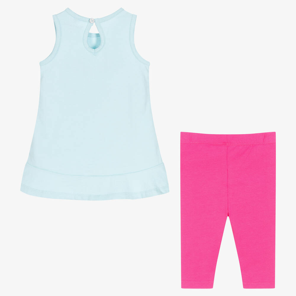 Juicy Couture-Girls Blue & Pink Leggings Set | Childrensalon Outlet