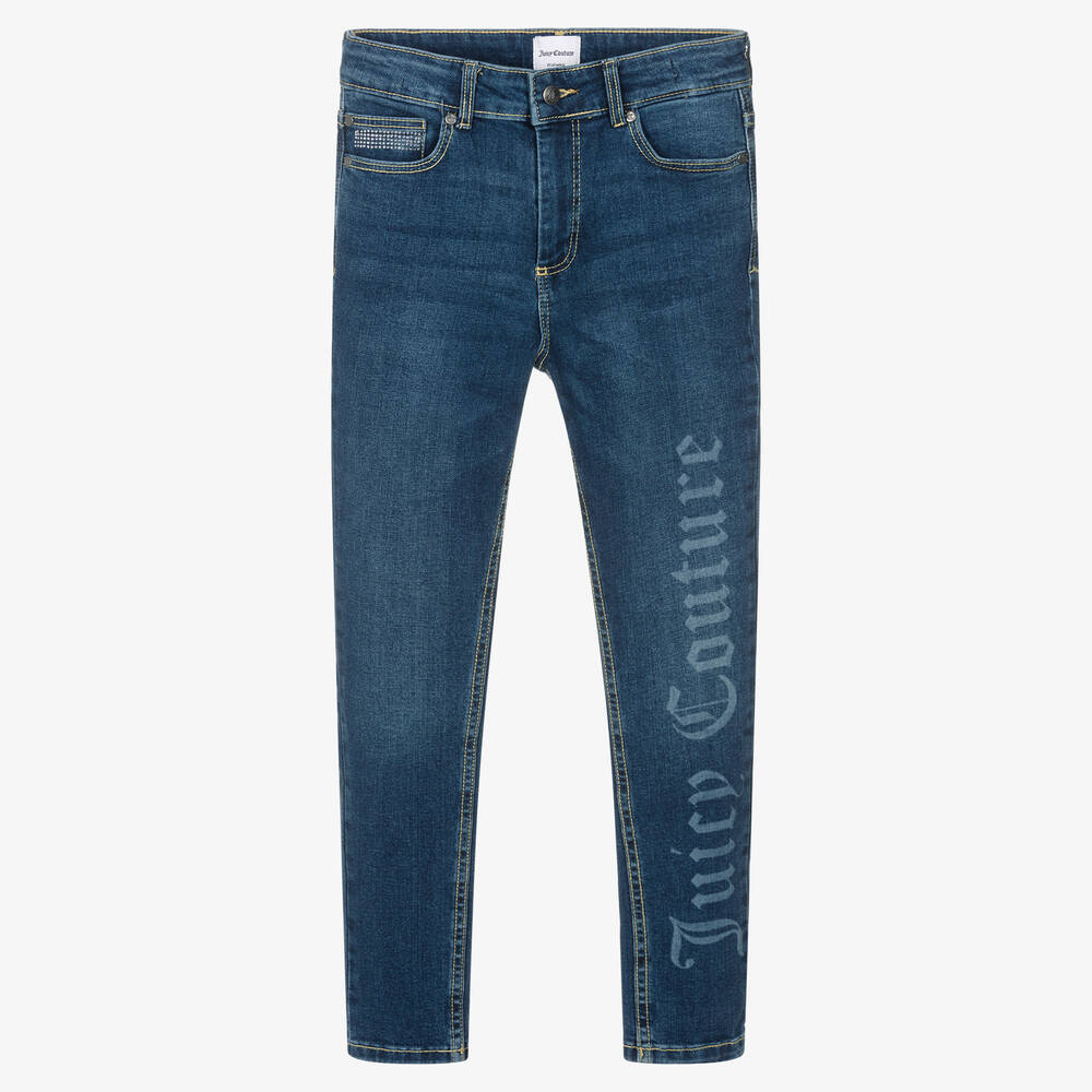 Juicy Couture - Girls Blue Skinny Denim Jeans | Childrensalon