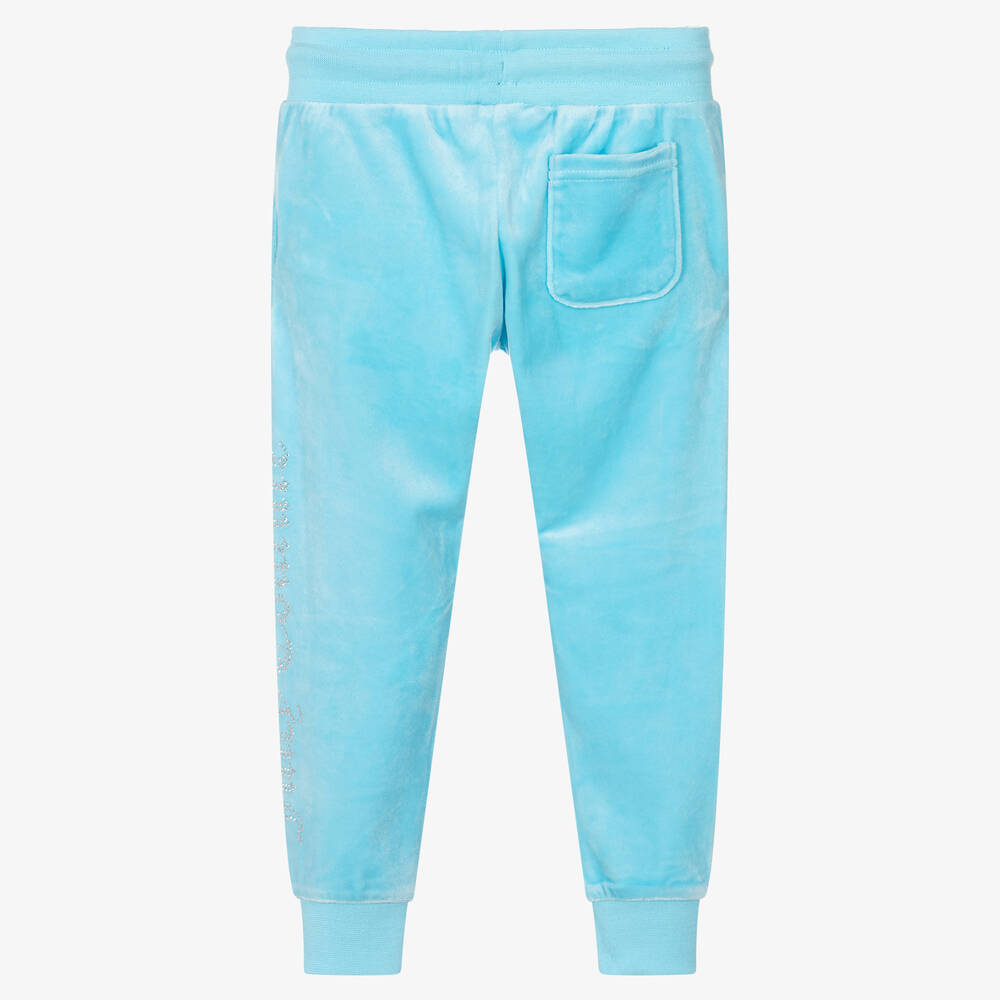 Juicy Couture Pantalons de Jogging Velour Fille Bleu