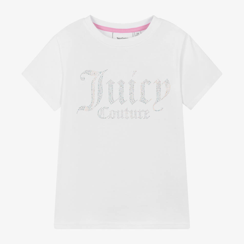 Juicy Couture-Girls Classic White Short-Sleeve Tee | Childrensalon Outlet