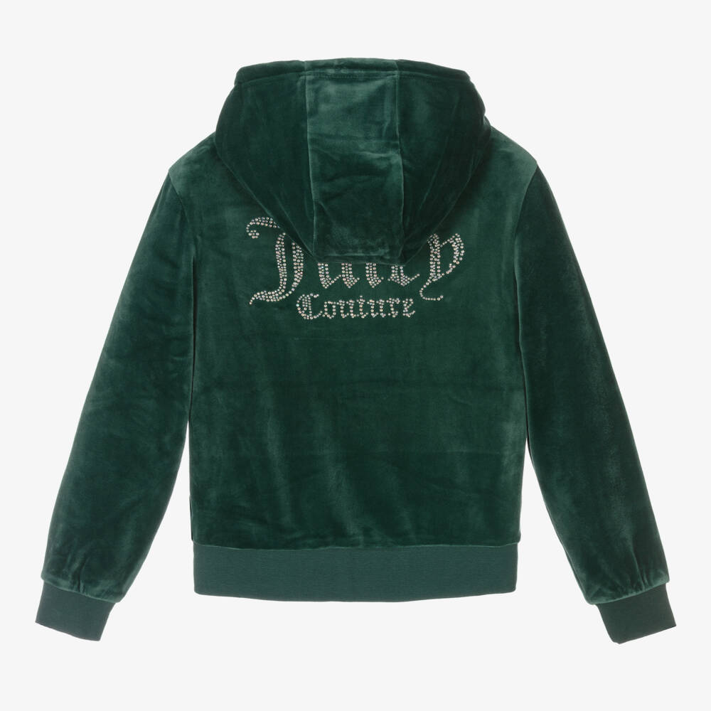Juicy Couture-Изумрудная блестящая куртка на молнии для девочек | Childrensalon Outlet