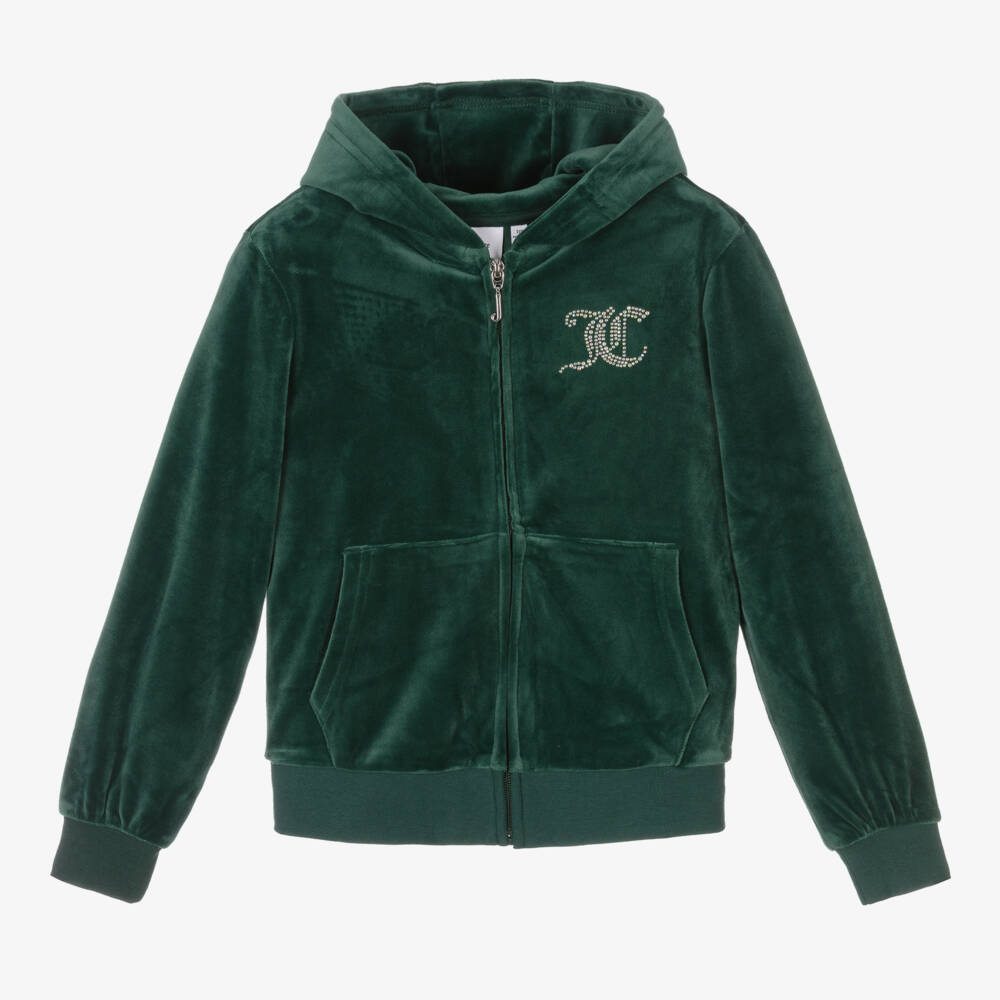 Juicy Couture-Girls Emerald Sparkle Zip Jacket | Childrensalon Outlet
