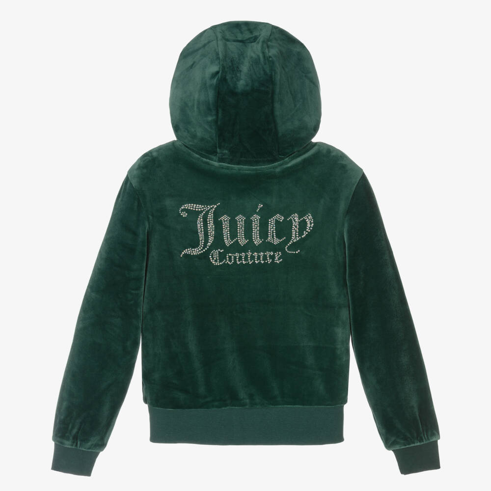 Juicy Couture-Изумрудная блестящая куртка на молнии для девочек | Childrensalon Outlet