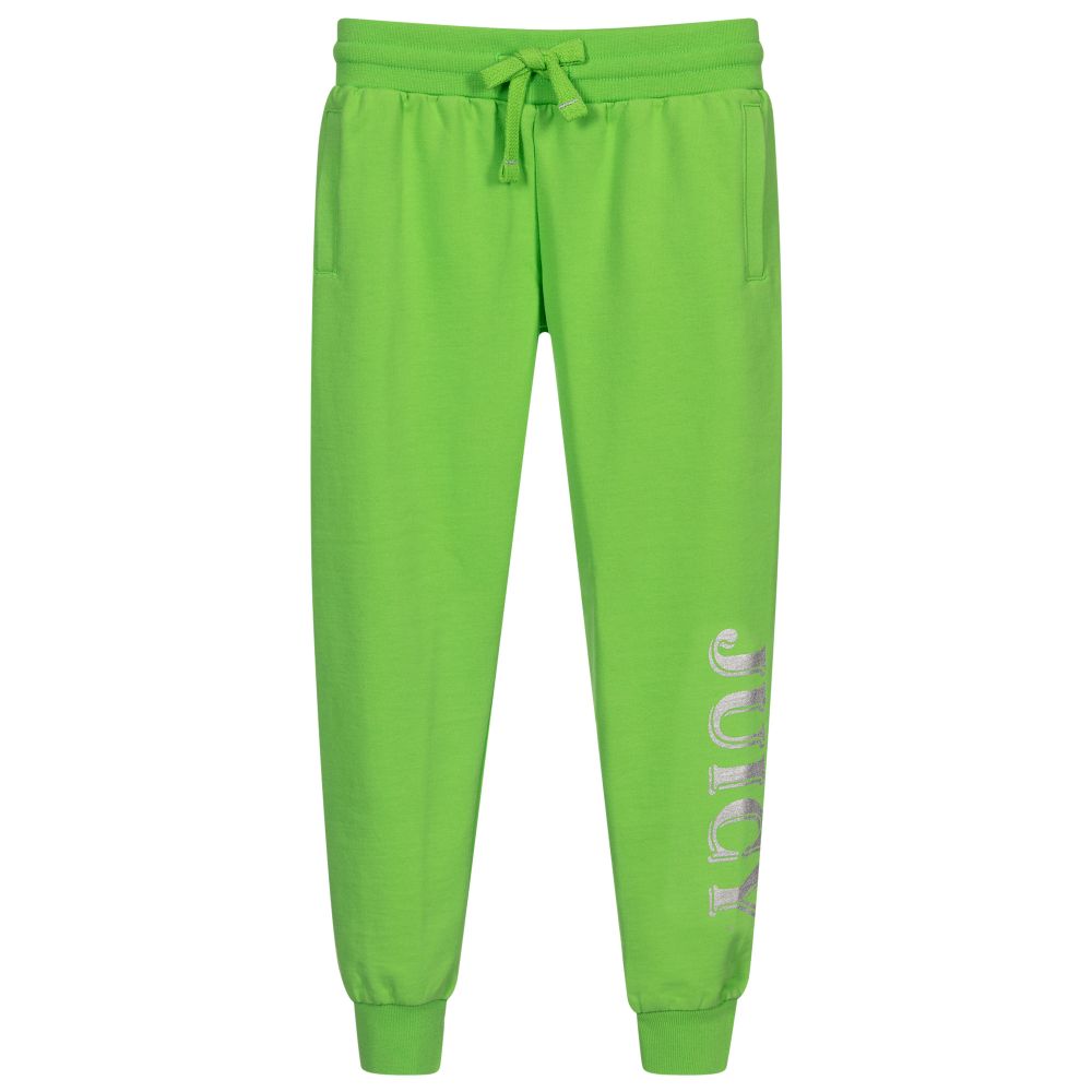 Juicy Couture - Girls Green Logo Joggers | Childrensalon