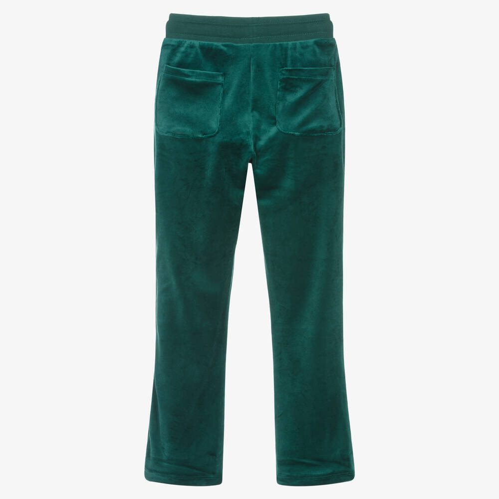 Green velvet joggers discount