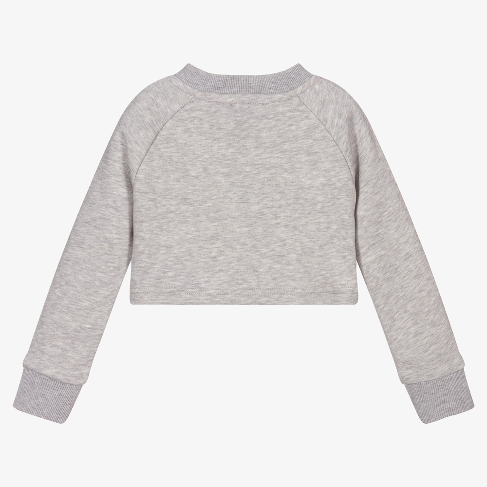 Juicy Couture-Girls Grey Cotton Sweatshirt | Childrensalon Outlet