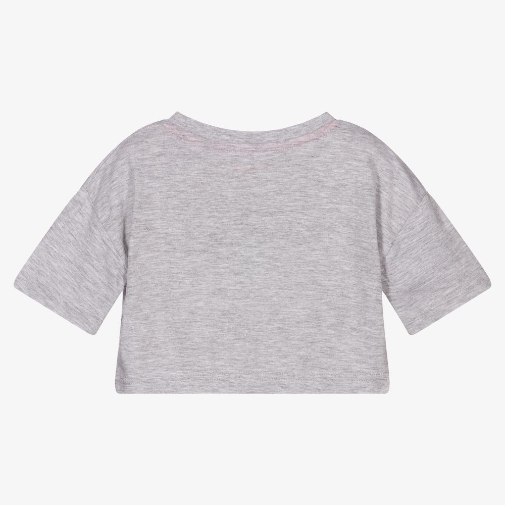 Juicy Couture-Girls Grey Cotton T-shirt | Childrensalon Outlet