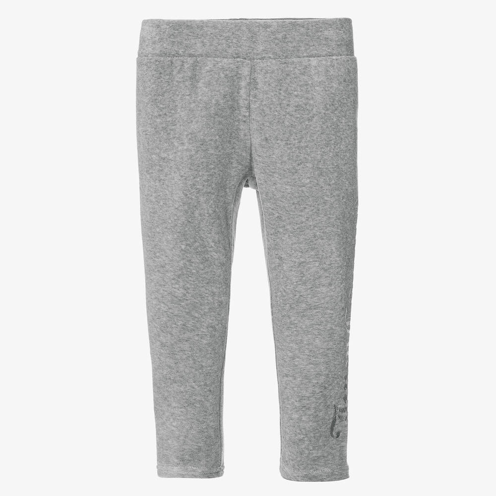 Juicy Couture - Girls Grey Velour Leggings | Childrensalon