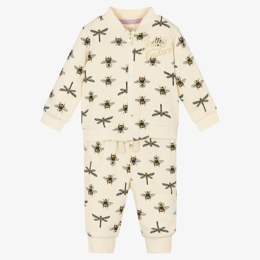 Juicy Couture - Girls Ivory Bee Tracksuit | Childrensalon