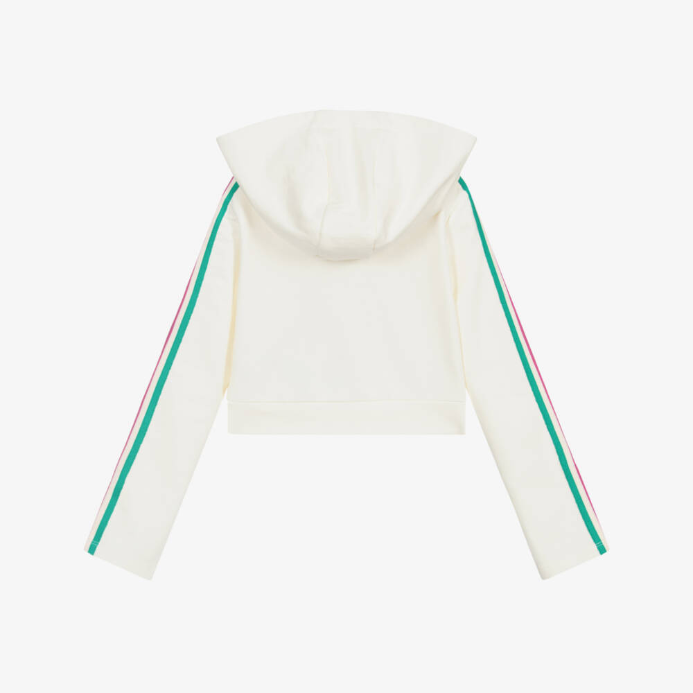 Juicy Couture-Girls Ivory Cotton Hoodie | Childrensalon Outlet