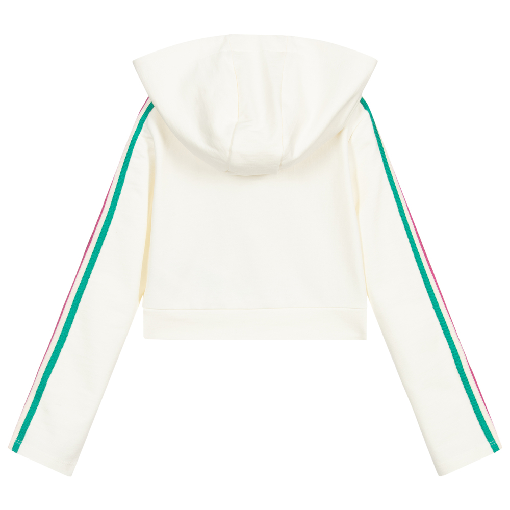 Juicy Couture-Girls Ivory Cotton Hoodie | Childrensalon Outlet
