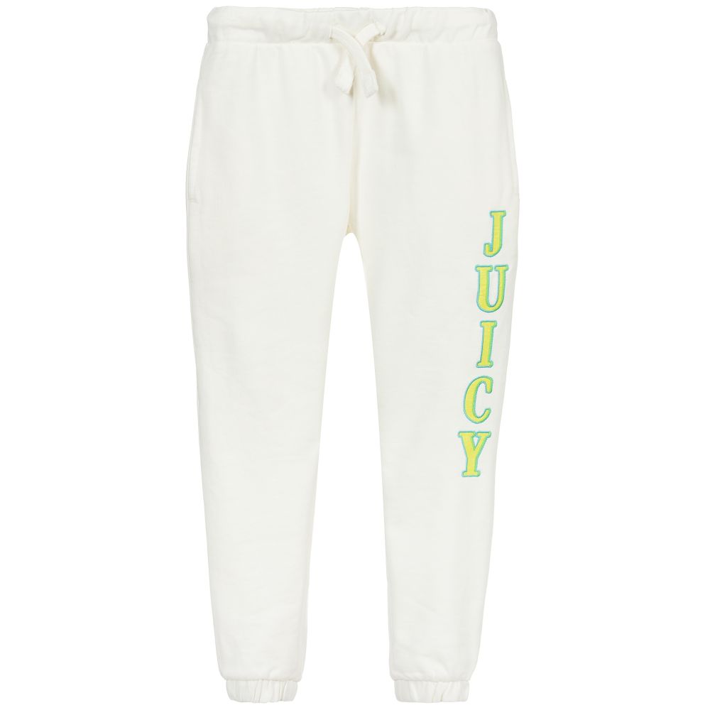 Juicy Couture - Girls Ivory Cotton Joggers | Childrensalon