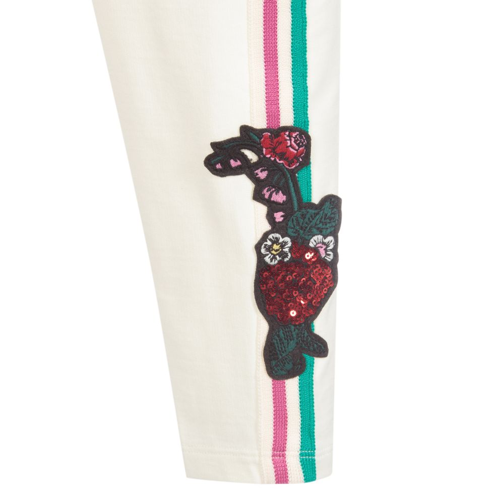 Juicy Couture-Girls Ivory Cotton Joggers | Childrensalon Outlet