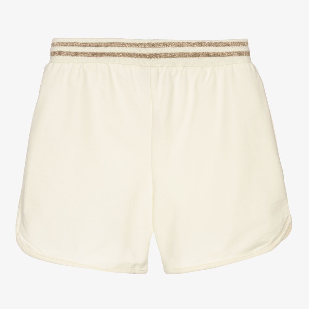 Juicy Couture-Girls Ivory Cotton Shorts | Childrensalon Outlet