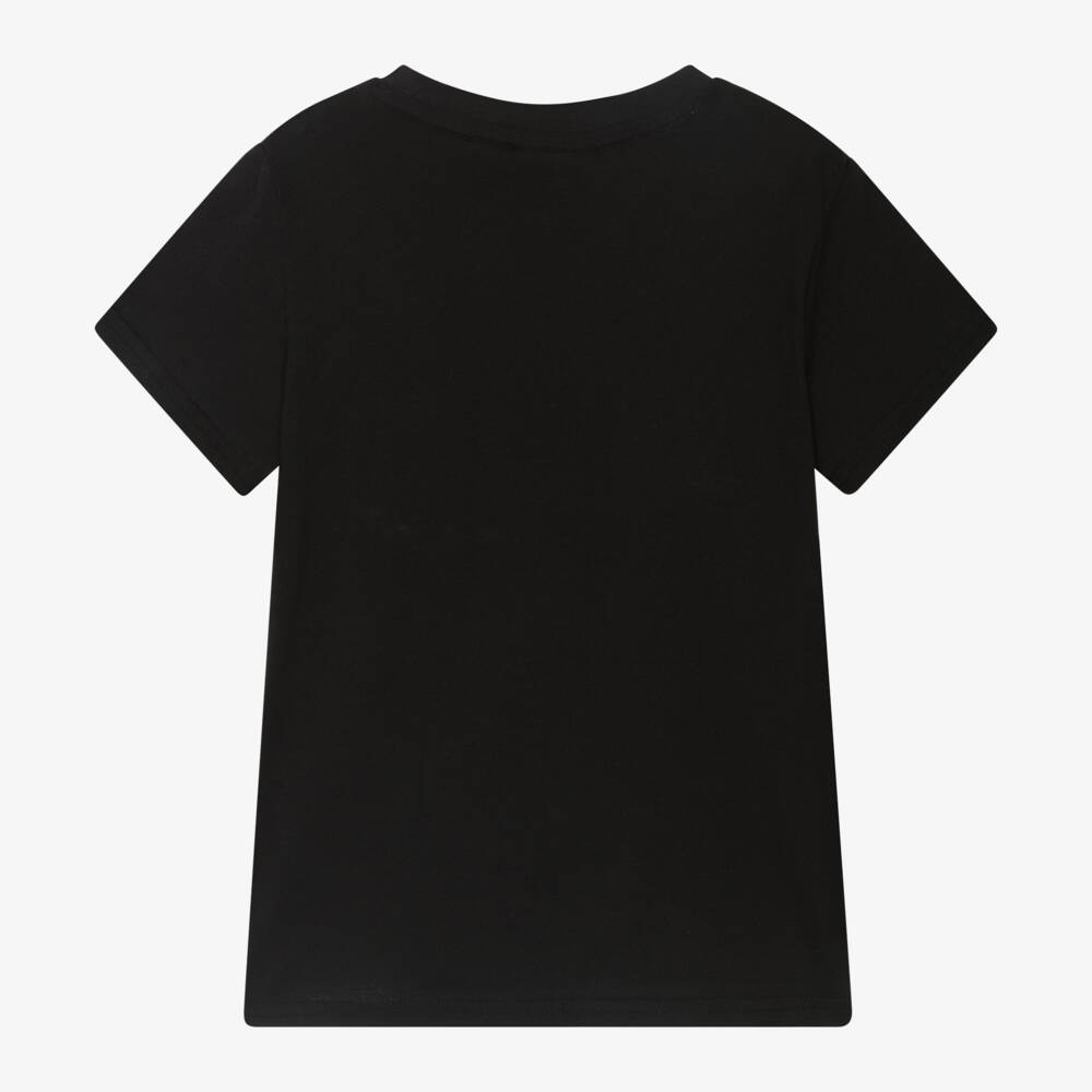 Juicy Couture-Girls Jet Black Cotton Tee | Childrensalon Outlet