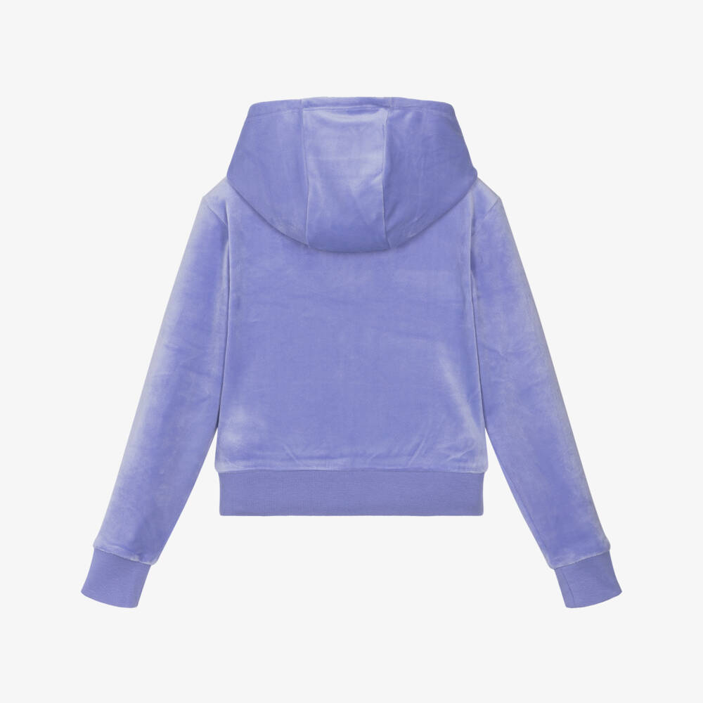 Juicy Couture-Girls Lilac Purple Velour Hooded Zip-Up Top | Childrensalon Outlet