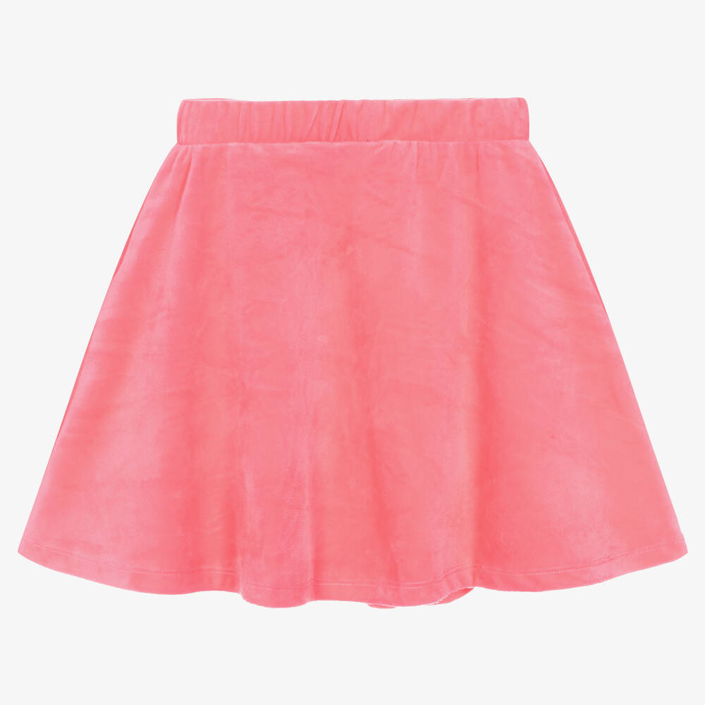 Juicy Couture-Неоново-розовая велюровая юбка | Childrensalon Outlet
