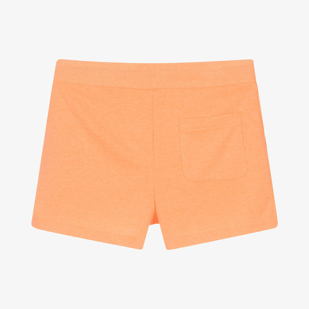Juicy Couture-Girls Orange Cotton Logo Shorts | Childrensalon Outlet