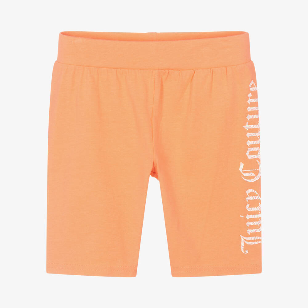 Juicy Couture - Girls Orange Cotton Shorts | Childrensalon