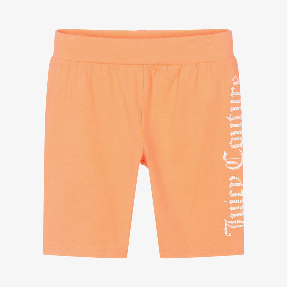 Juicy Couture-Girls Orange Cotton Shorts | Childrensalon Outlet