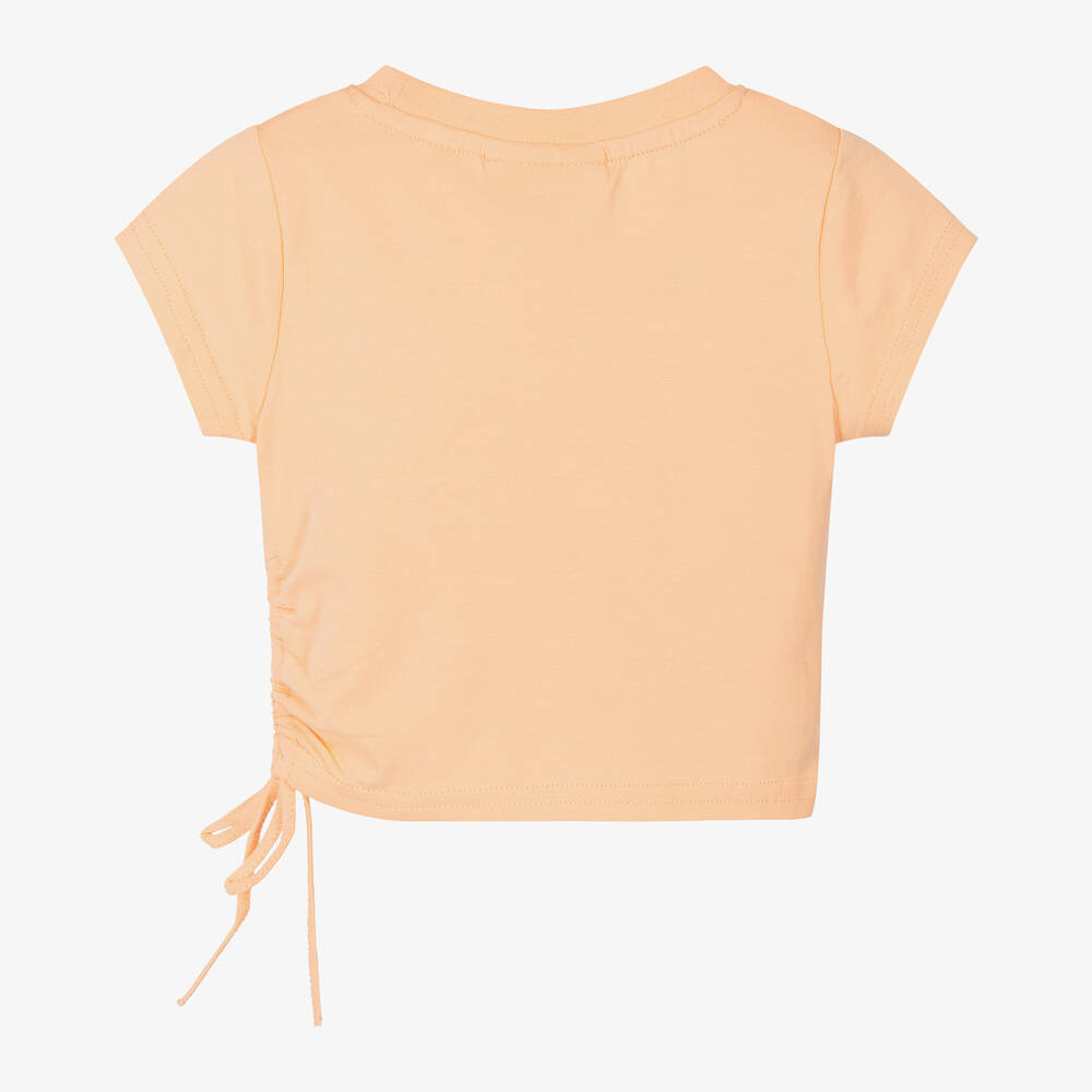 Juicy Couture-Girls Orange Cotton T-Shirt | Childrensalon Outlet