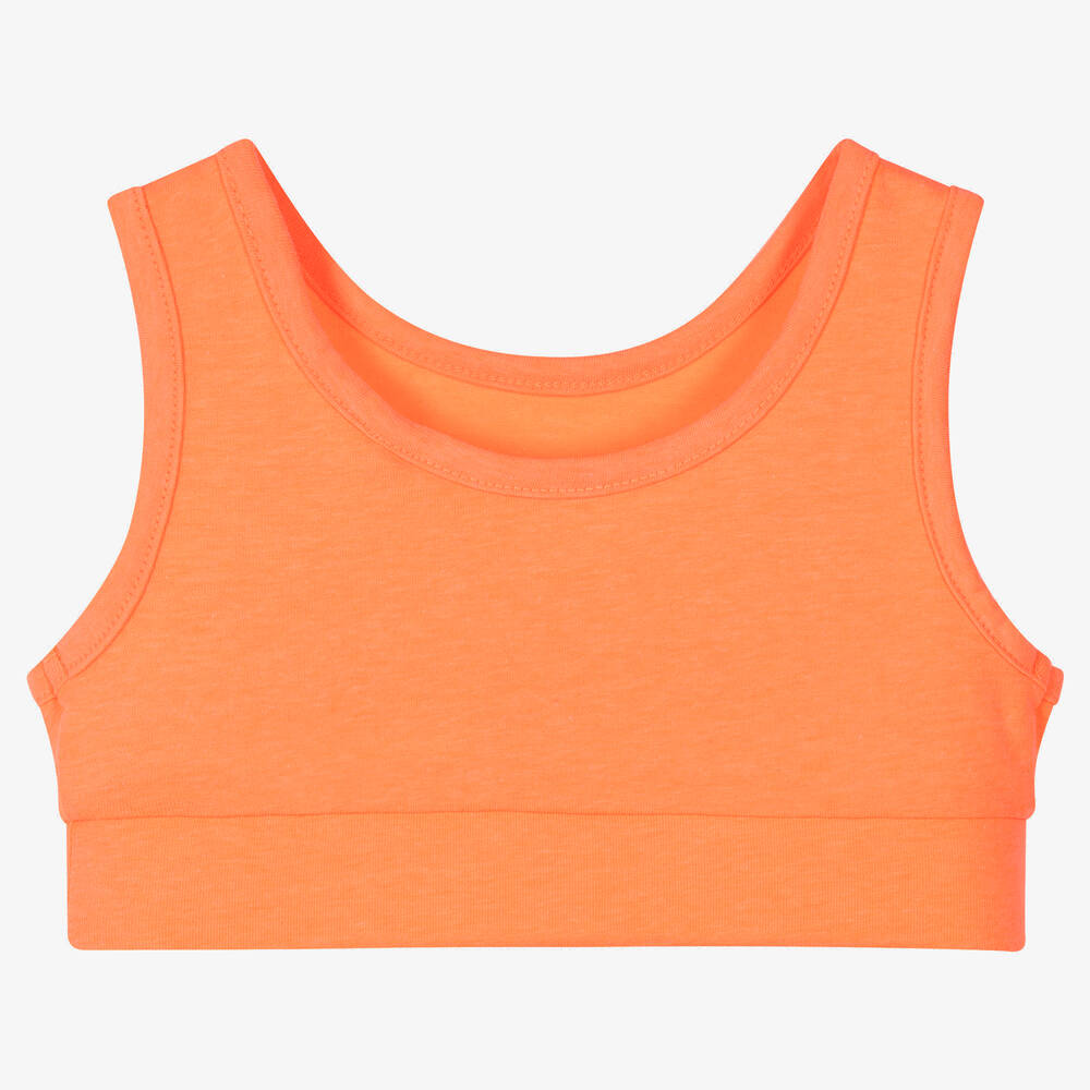 Juicy Couture - Girls Orange Logo Crop Top | Childrensalon