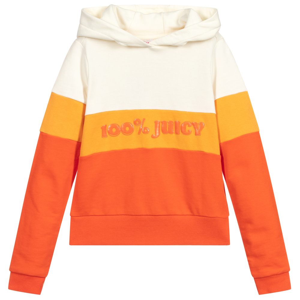 Juicy Couture - Girls Orange Logo Hoodie | Childrensalon Outlet