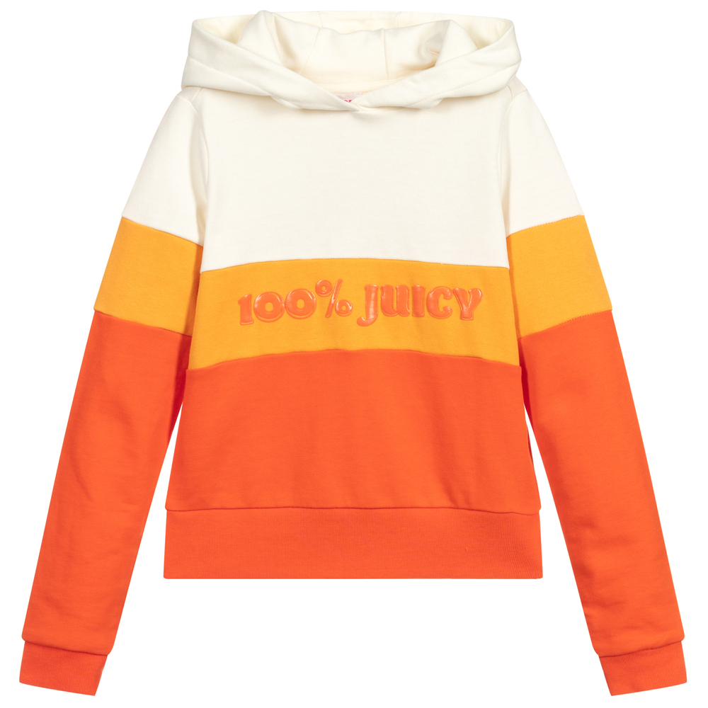 Juicy Couture-Girls Orange Logo Hoodie | Childrensalon Outlet