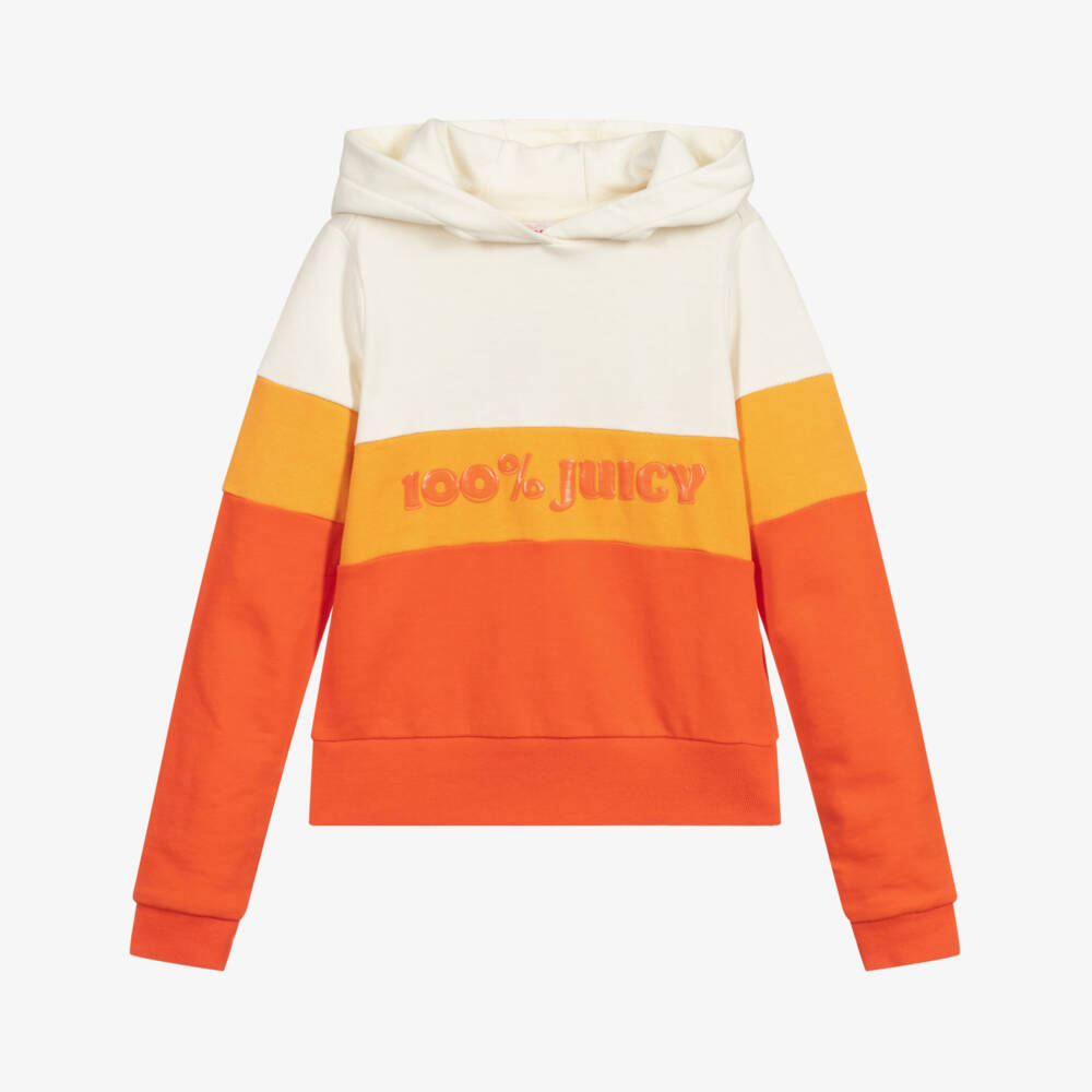 Juicy Couture-Girls Orange Logo Hoodie | Childrensalon Outlet