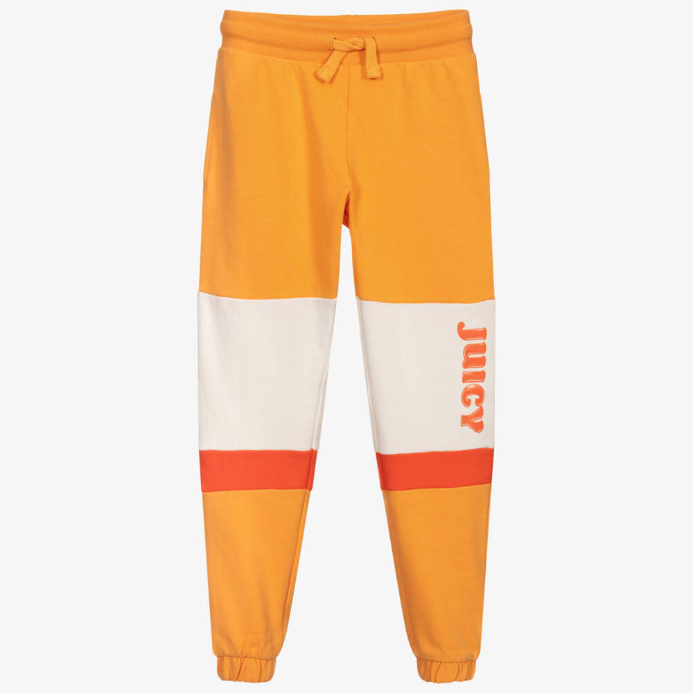 Juicy Couture-Girls Orange Logo Joggers | Childrensalon Outlet