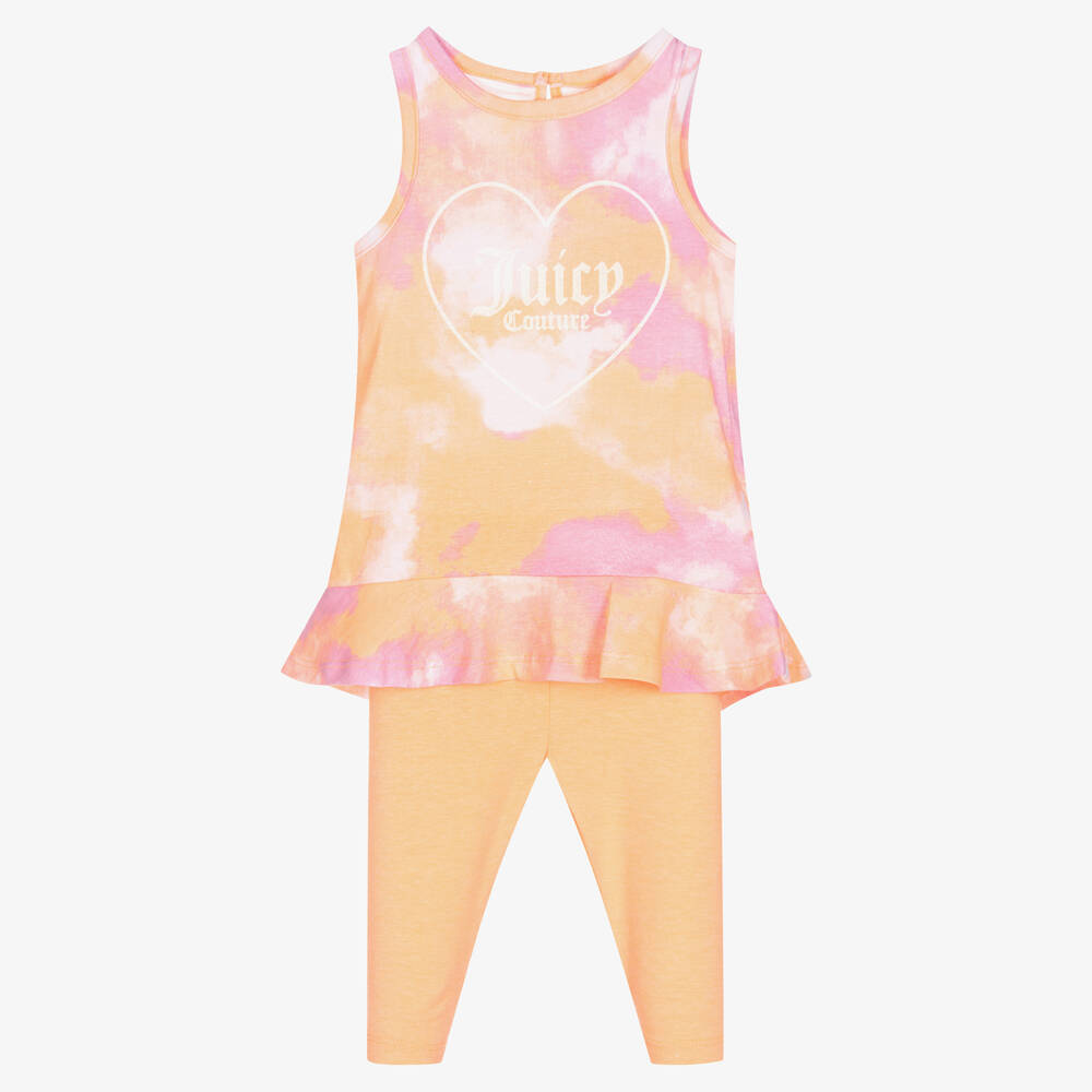 Juicy Couture - Girls Orange Top & Leggings Set | Childrensalon