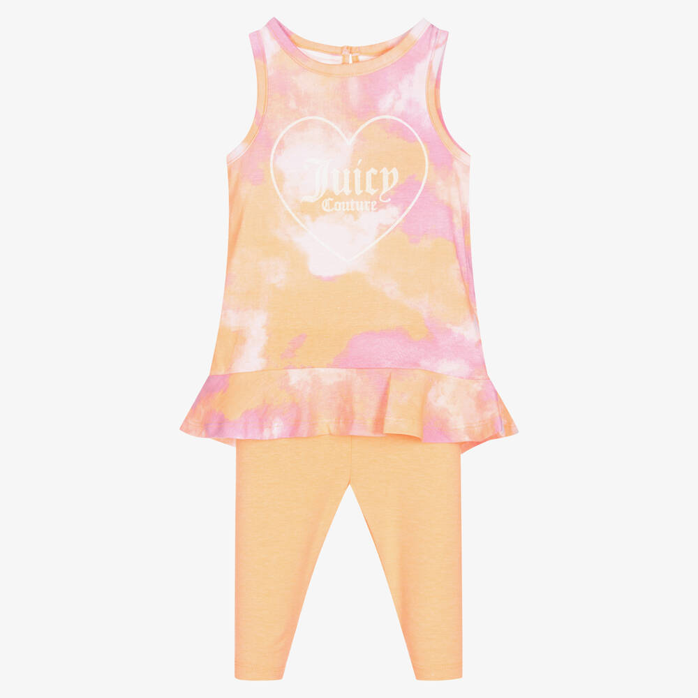 Juicy Couture-Girls Orange Top & Leggings Set | Childrensalon Outlet