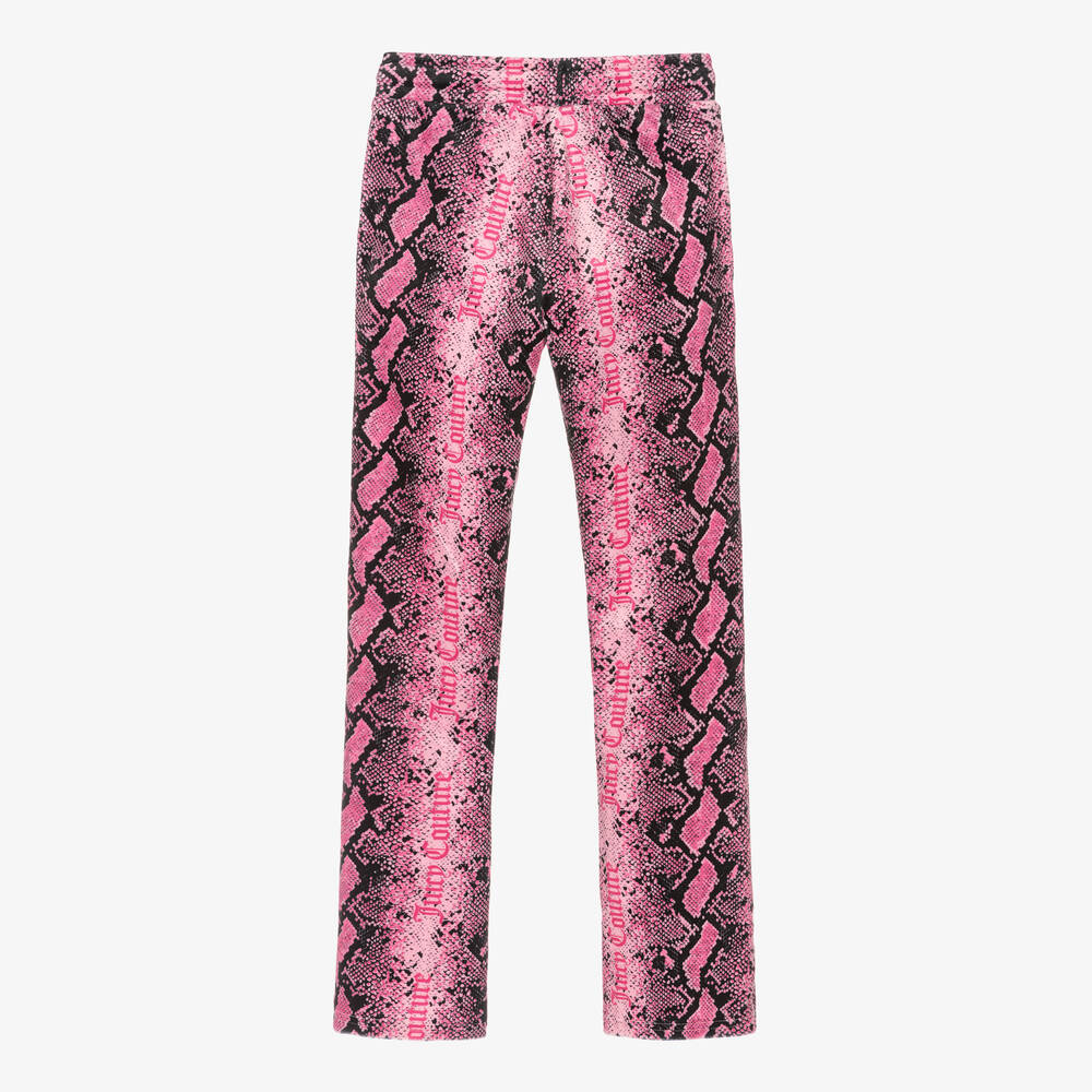 Juicy Couture-Розовые велюровые джоггеры с животным принтом | Childrensalon Outlet