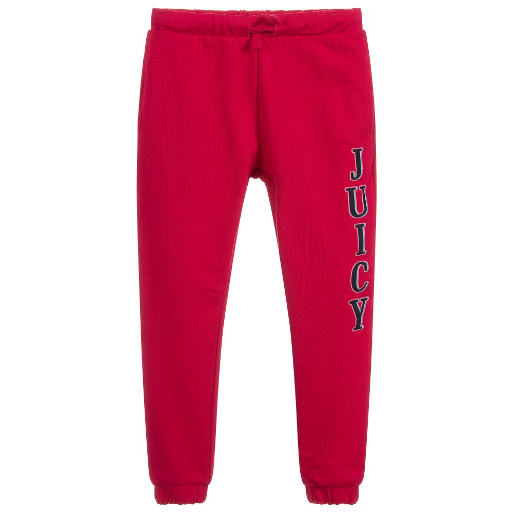 Juicy Couture - Girls Pink Cotton Joggers | Childrensalon Outlet