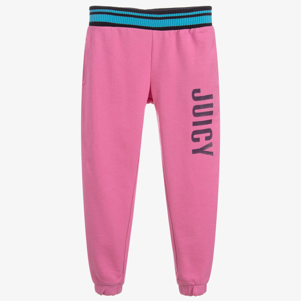 Juicy Couture-Girls Pink Cotton Joggers | Childrensalon Outlet