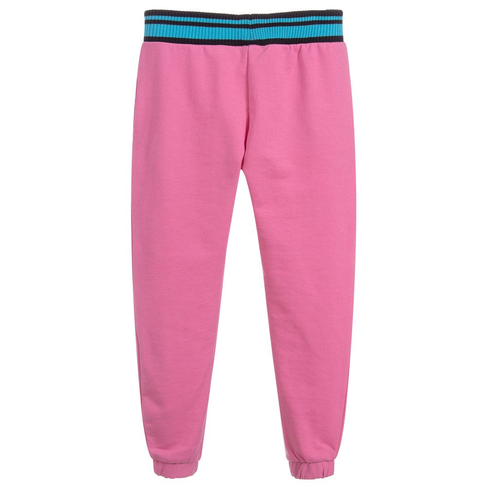 Juicy Couture - Girls Pink Cotton Joggers | Childrensalon Outlet