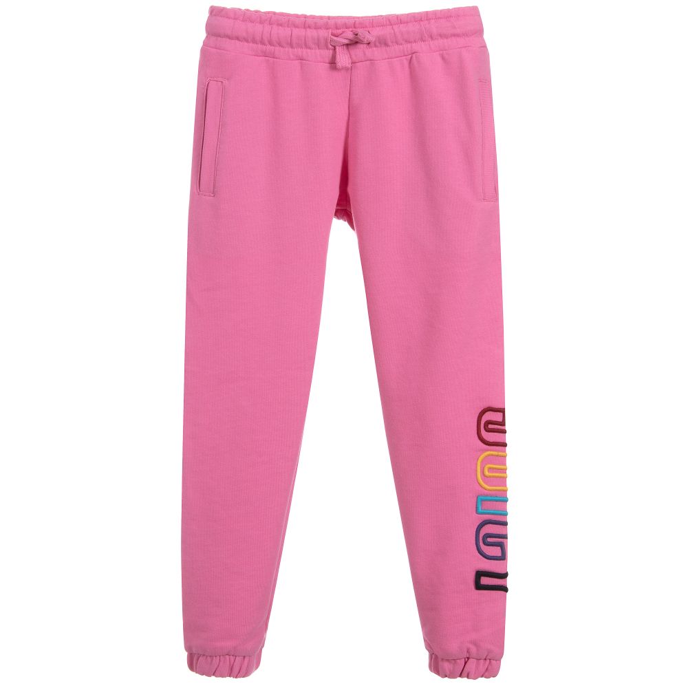 Juicy Couture - Girls Pink Cotton Joggers | Childrensalon