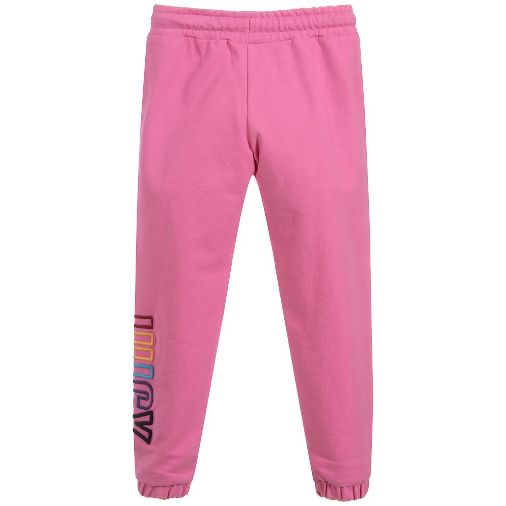 Juicy Couture - Girls Pink Cotton Joggers | Childrensalon Outlet