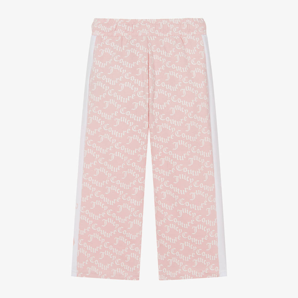 Juicy Couture-Girls Pink Cotton Joggers | Childrensalon Outlet