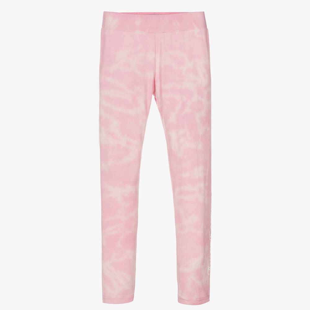 Juicy Couture - Girls Pink Cotton Leggings | Childrensalon