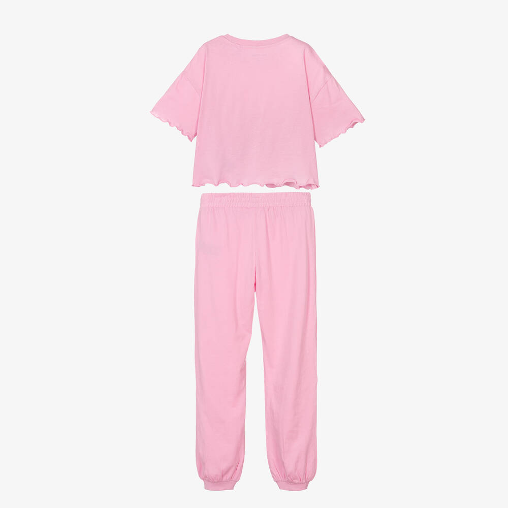 Juicy Couture-Girls Pink Cotton Pyjamas | Childrensalon Outlet